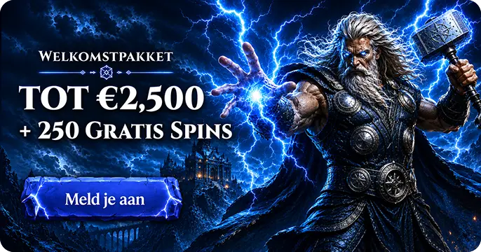 ThorFortune welcomstpakket tot €2,500 + 250 Gratis spins!